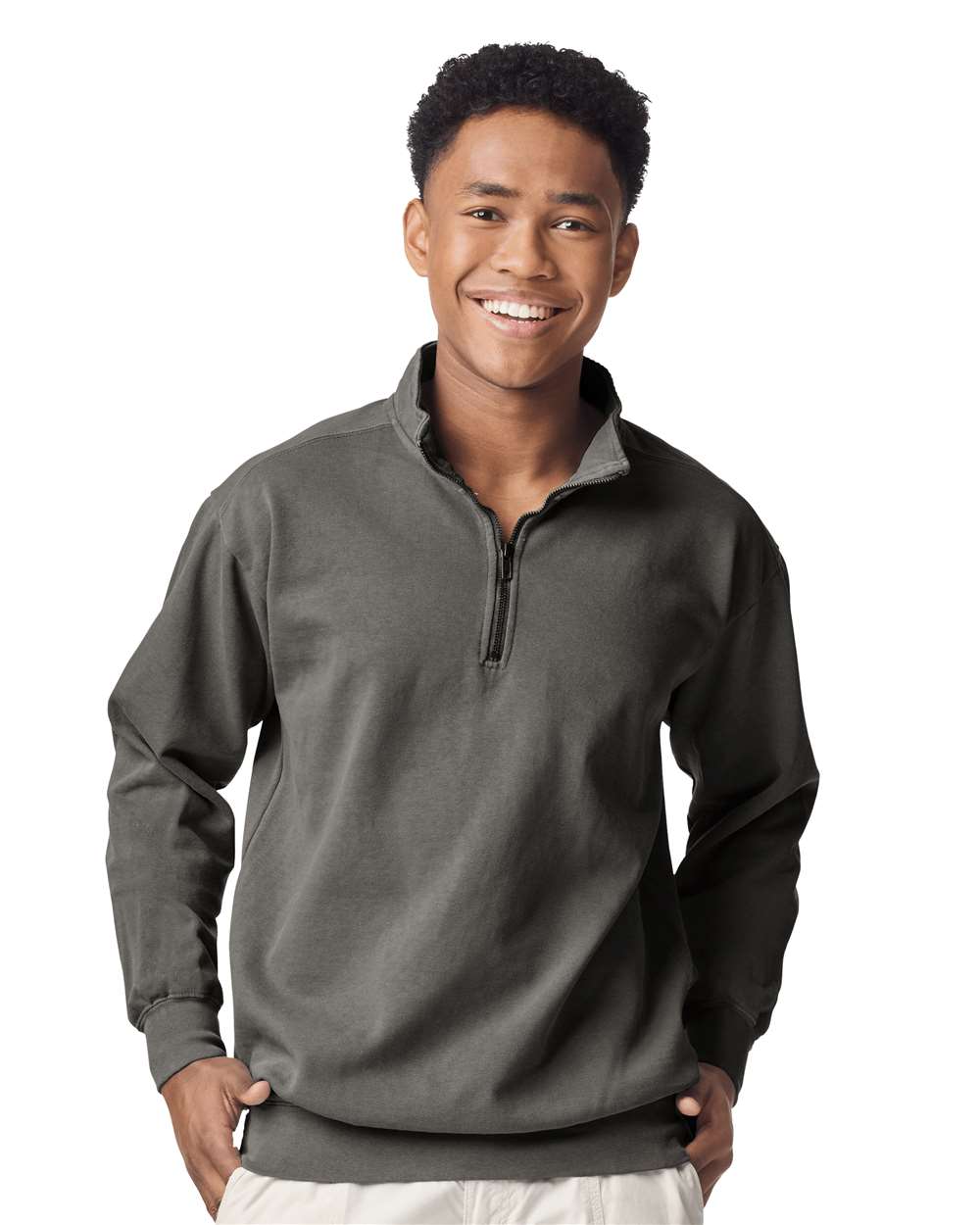 Comfort Colors 1580 Unisex Garment-Dyed Quarter-Zip Sweatshirt