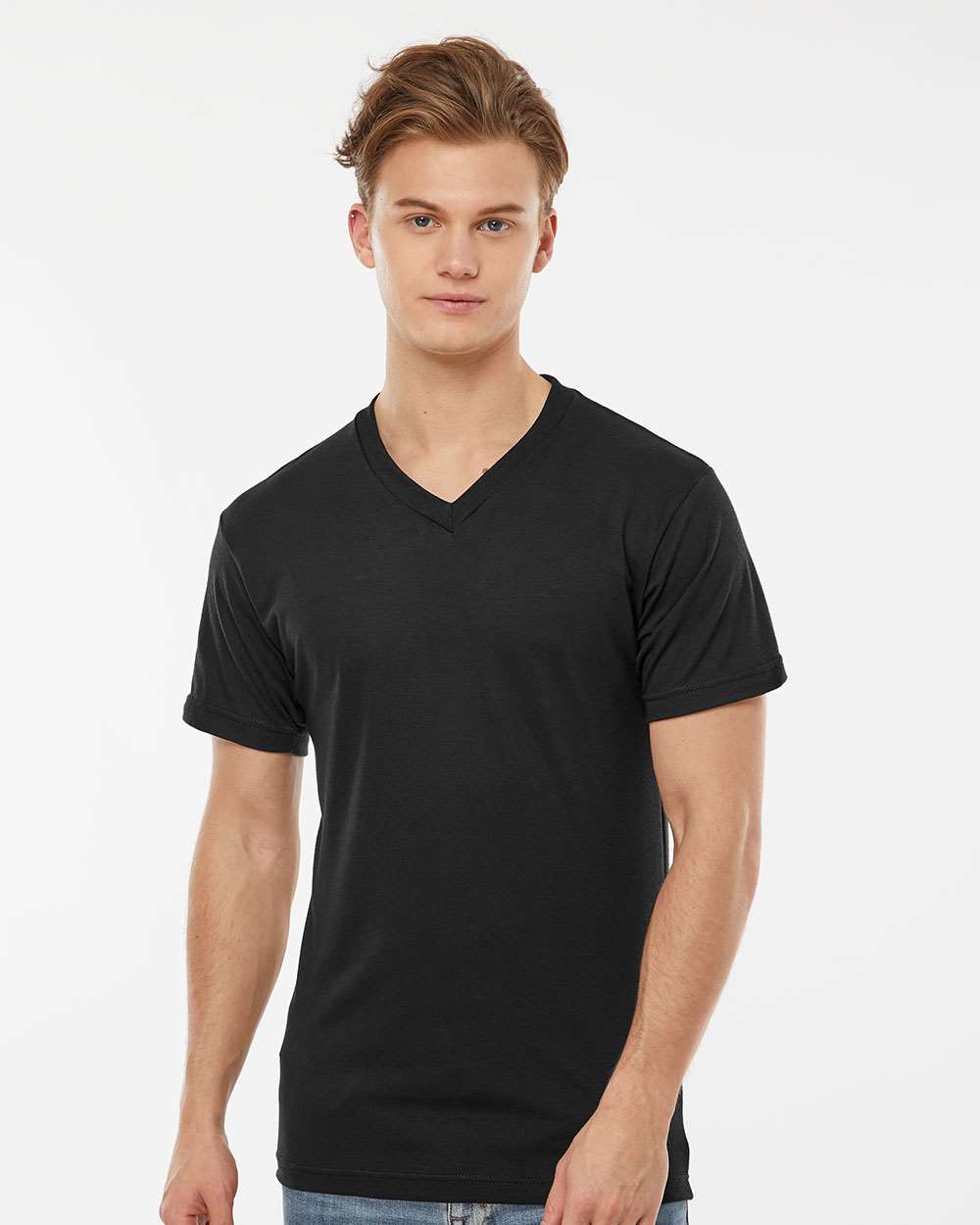 Tultex 207 Men's Poly-Rich V-Neck T-Shirt