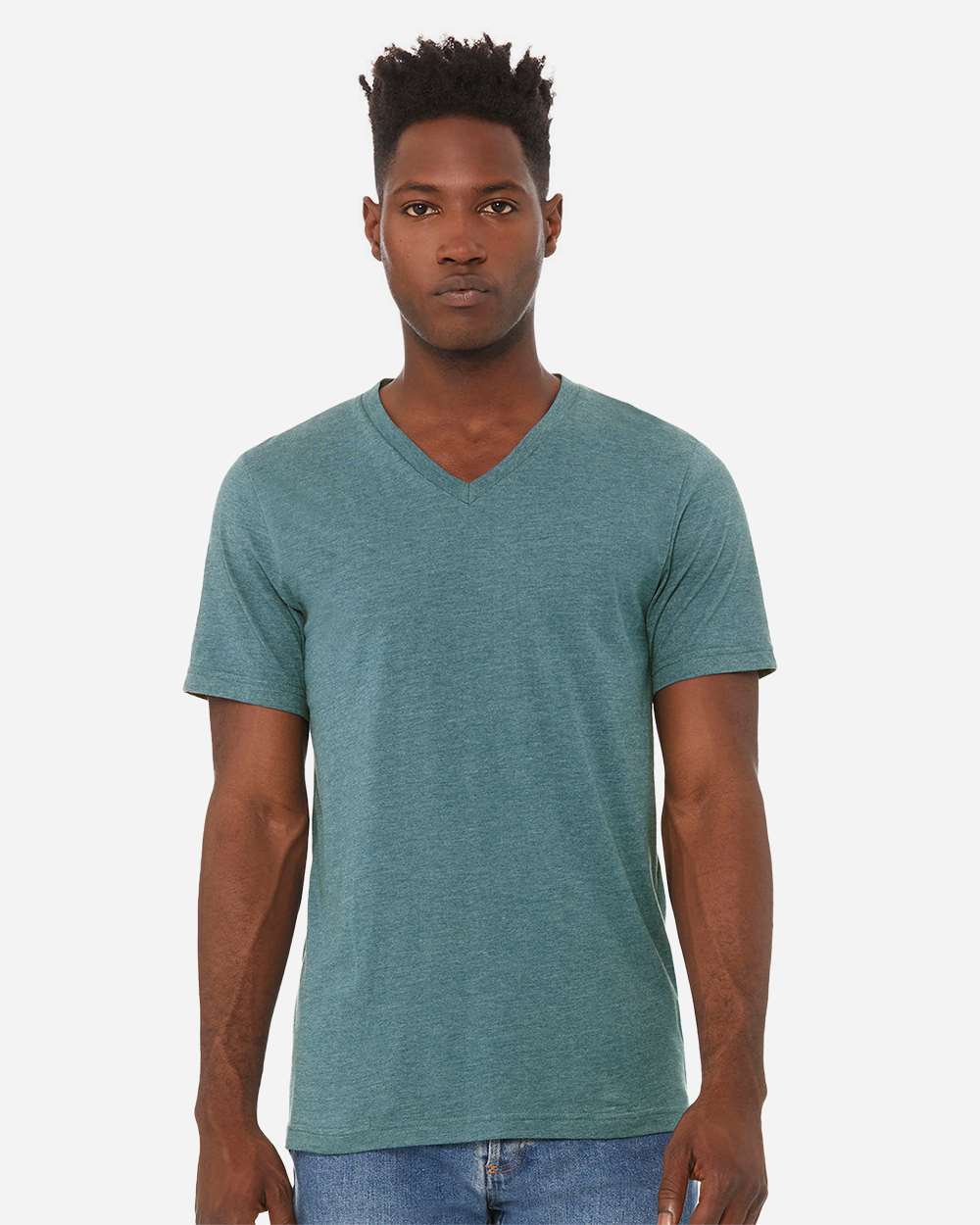 BELLA + CANVAS 3005CVC Unisex Heather CVC V-Neck Tee