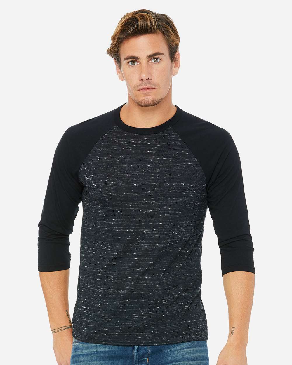 BELLA + CANVAS 3200 Unisex Three-Quarter Sleeve Baseball Tee