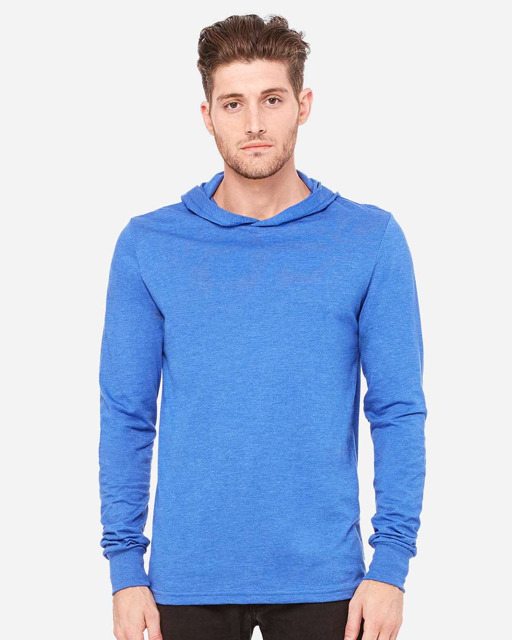 BELLA + CANVAS 3512 Unisex Jersey Hooded Long Sleeve Tee