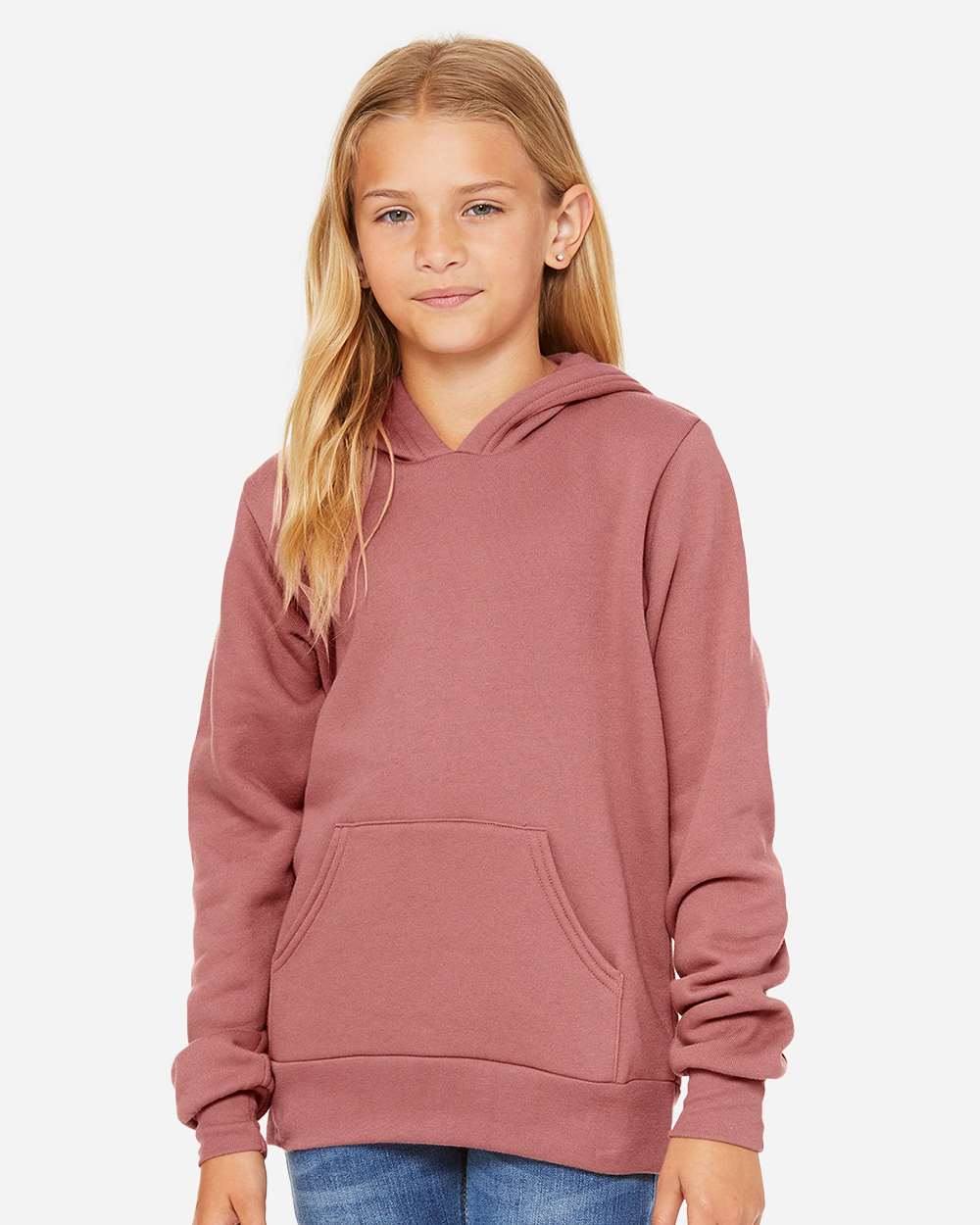 BELLA + CANVAS 3719Y Youth Sponge Fleece Hoodie Sweatshirt