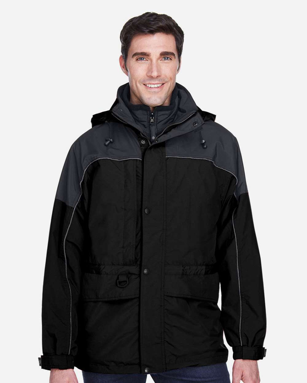 North End 88006 Men's 3-in-1 Two-Tone Parka