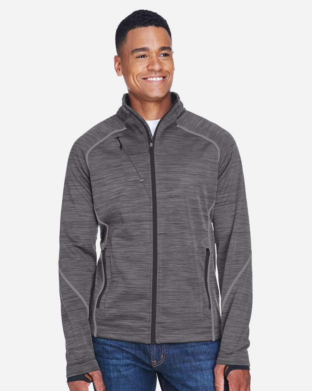 North End 88697 Men's Flux Mélange Bonded Fleece Jacket