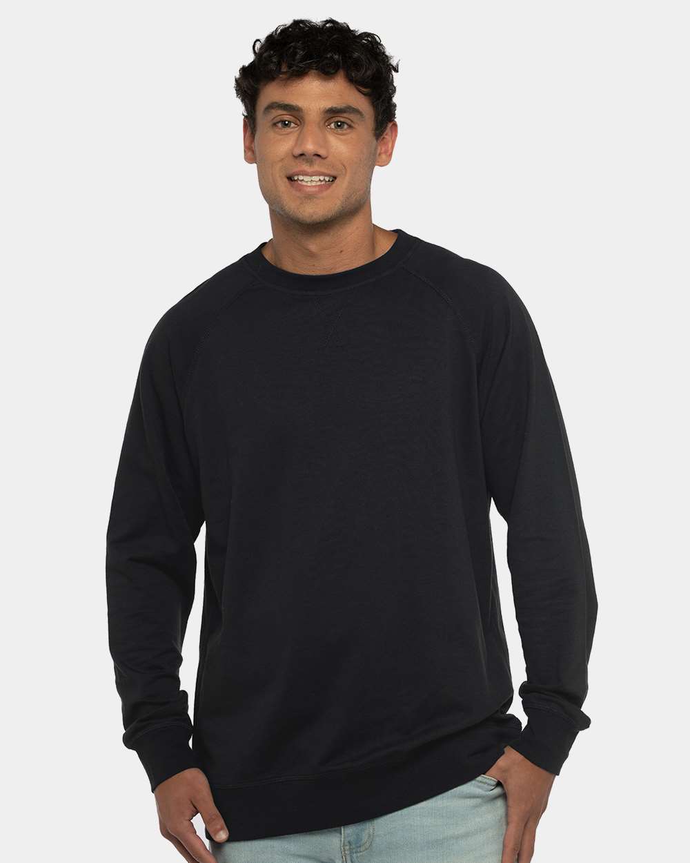 Next Level 9000 Unisex Laguna Raglan Crewneck Sweatshirt