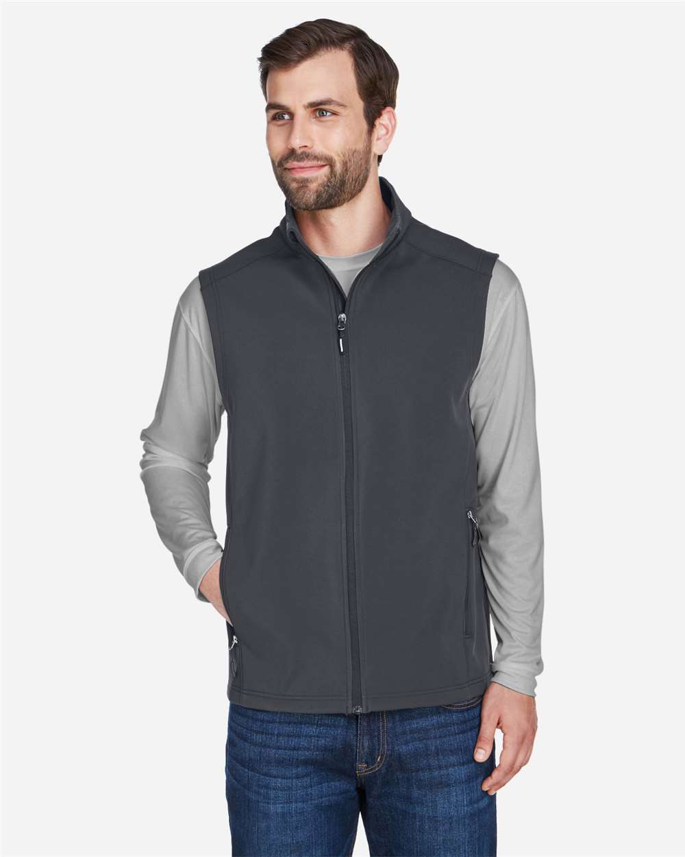 CORE365 CE701 Men's Cruise Two-Layer Fleece Bonded Soft Shell Vest