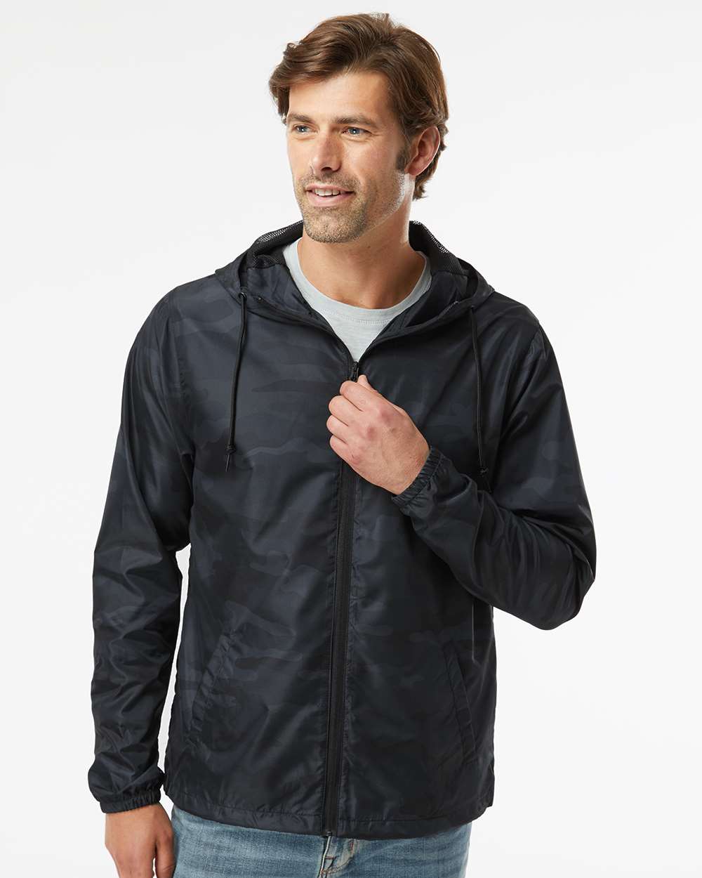 Independent Trading Co. EXP54LWZ Men's Lightweight Windbreaker Full-Zip Jacket