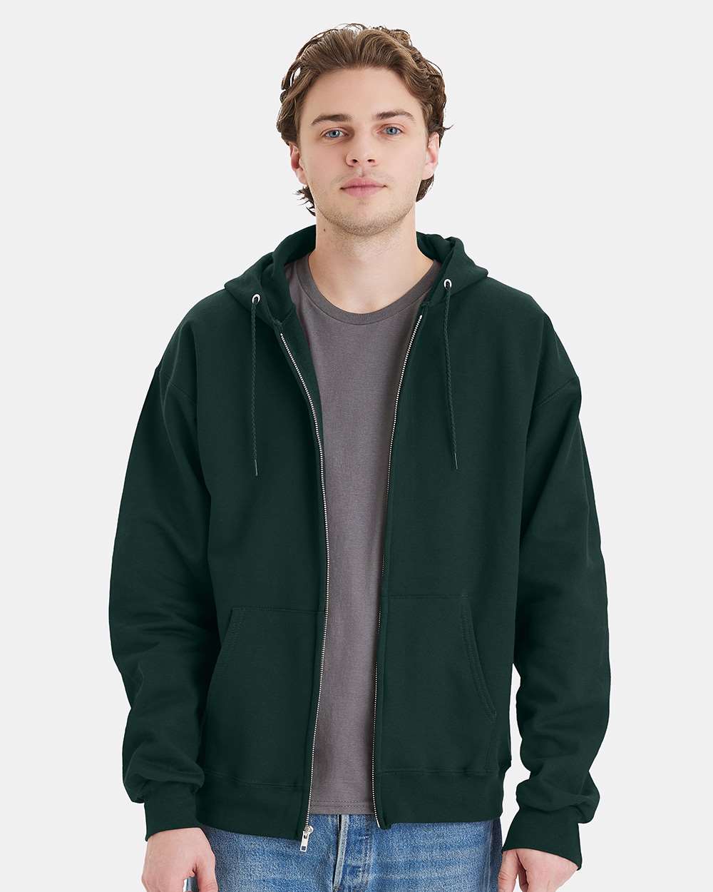 Hanes F280 Unisex Ultimate Cotton® Full-Zip Hooded Sweatshirt