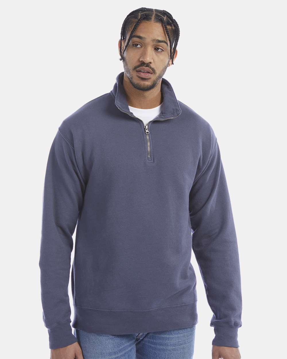 ComfortWash by Hanes GDH425 Unisex Garment-Dyed Quarter-Zip Sweatshirt