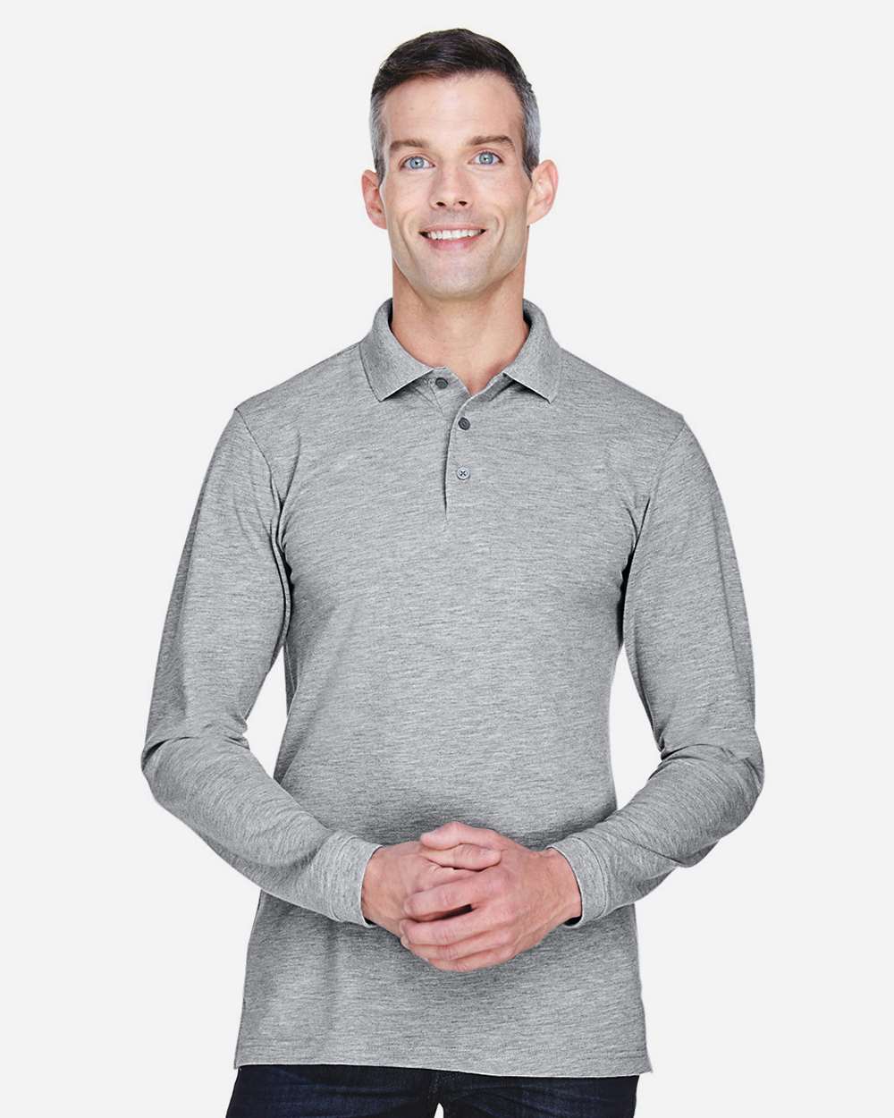 Harriton M265L Men's Easy Blend™ Long Sleeve Polo