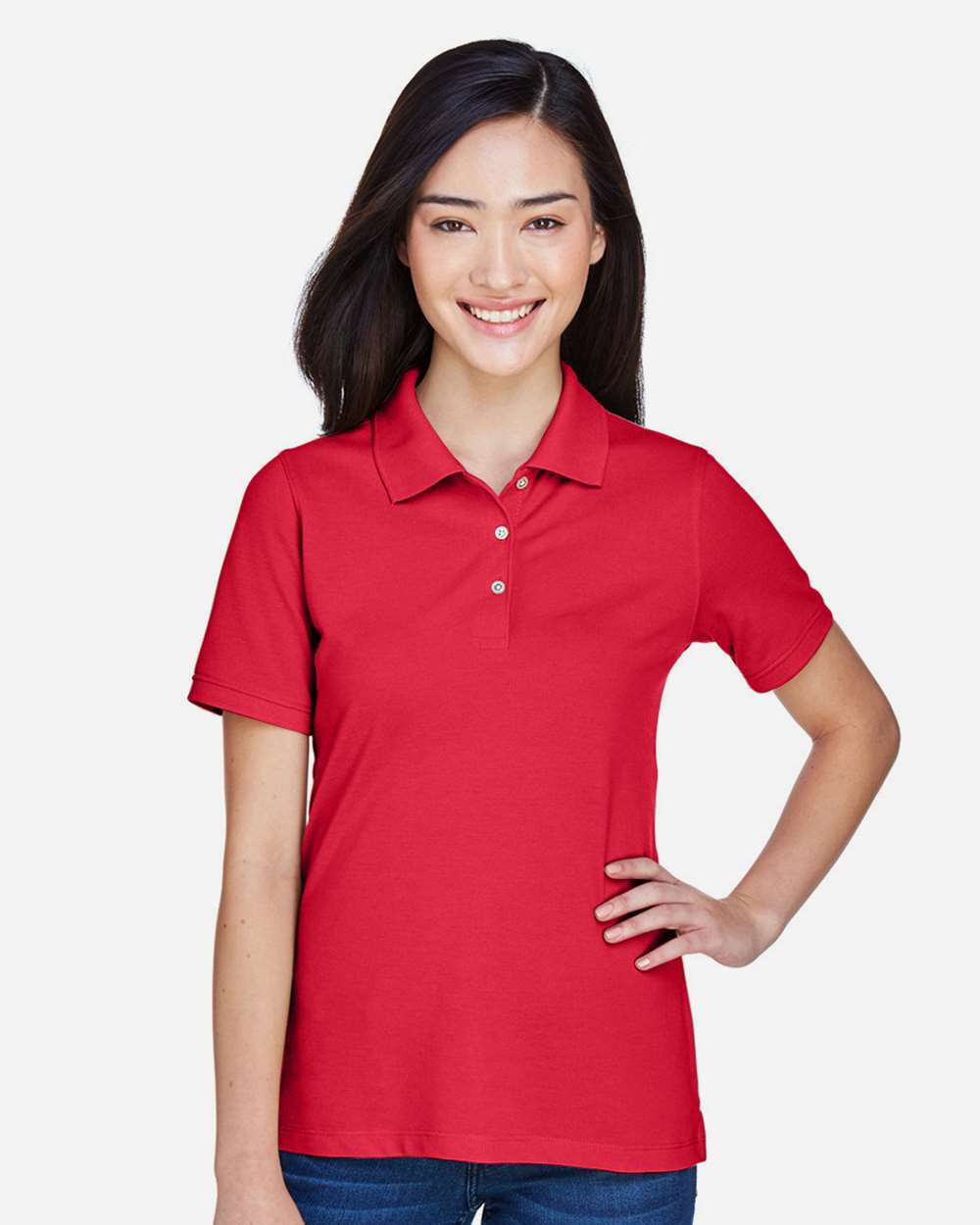 Harriton M265W Women's Easy Blend Polo