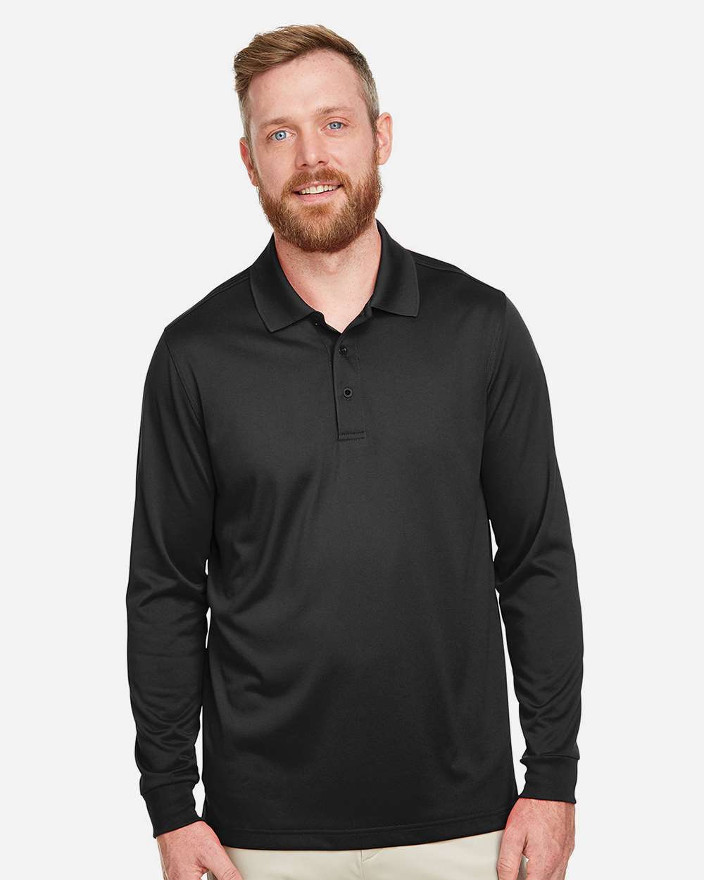 Harriton M348L Men's Advantage Snag Protection Plus IL Long Sleeve Polo