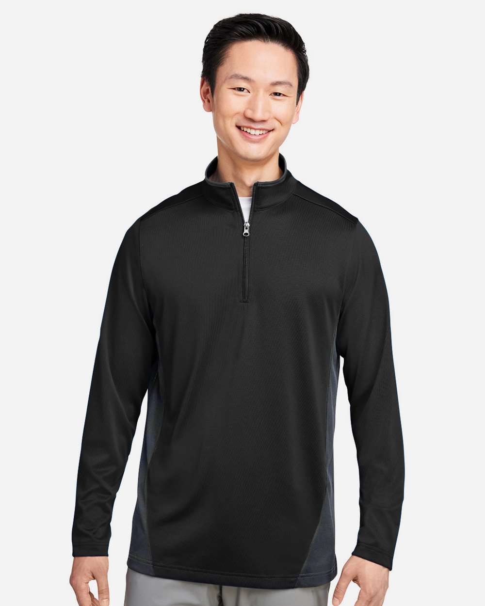 Harriton M786 Men's Flash Snag Protection Plus IL Colorblock Quarter-Zip Pullover