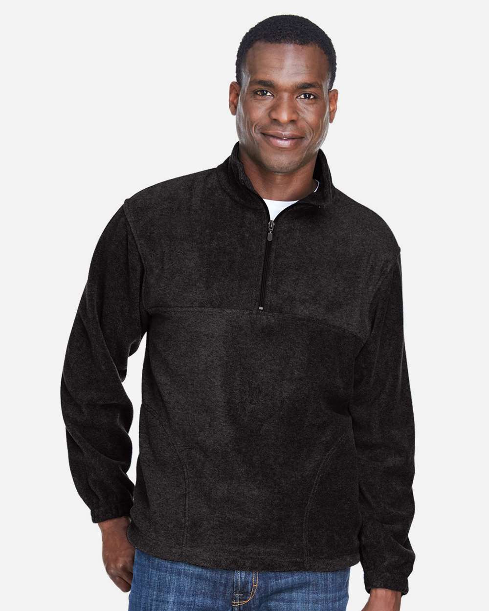 Harriton M980 Men's Fleece Quarter-Zip Pullover