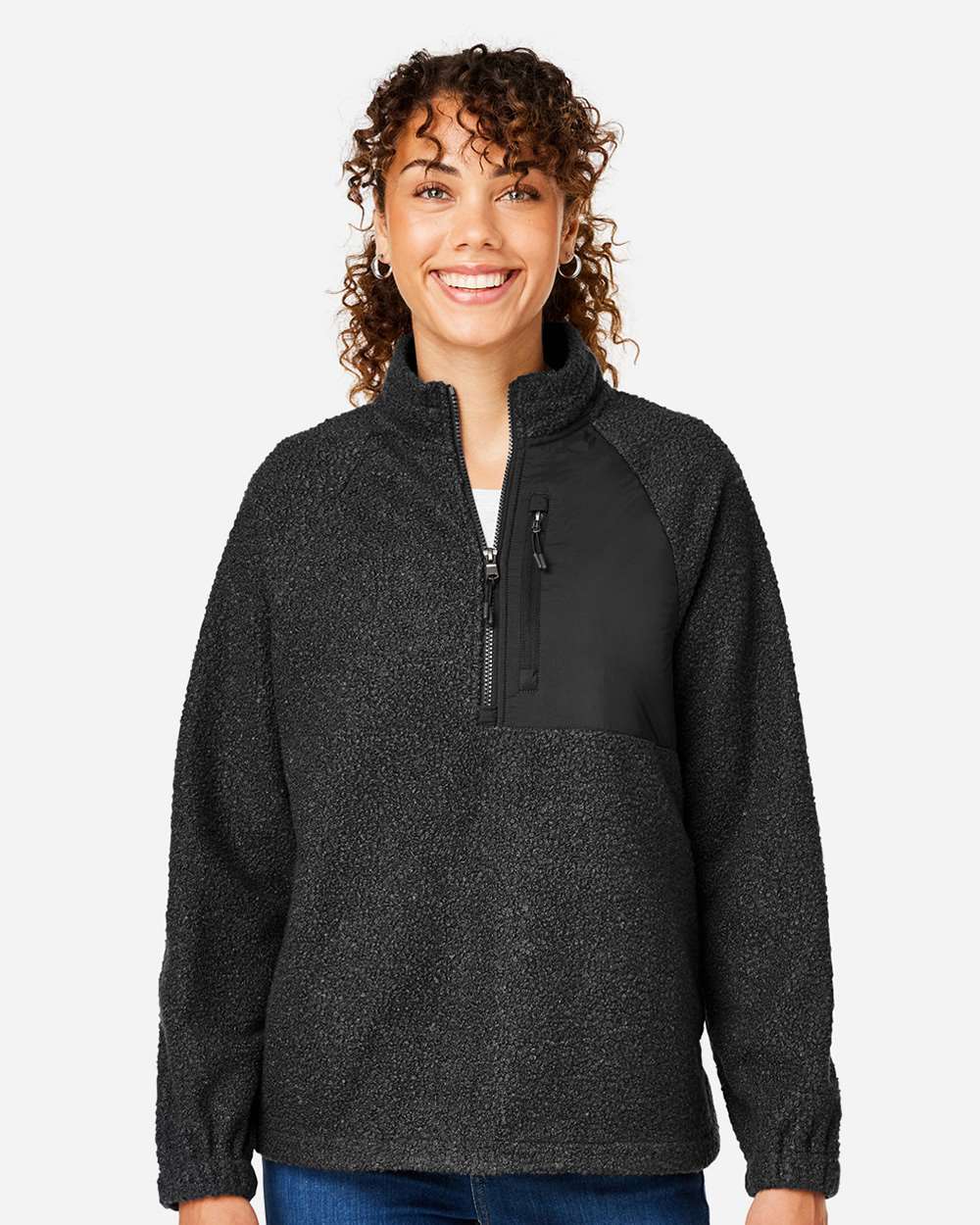 North End NE713W Women's Aura Sweater Fleece Quarter-Zip Pullover