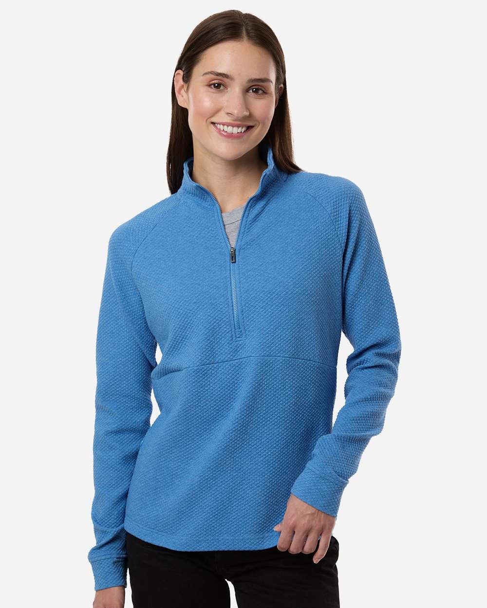 North End NE725W Women's Spirit Textured Quarter-Zip Pullover