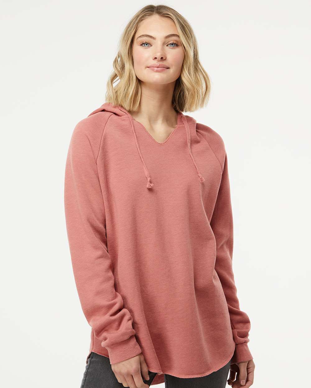 Independent Trading Co. PRM2500 Women’s Lightweight California Wave Wash Hooded Sweatshirt