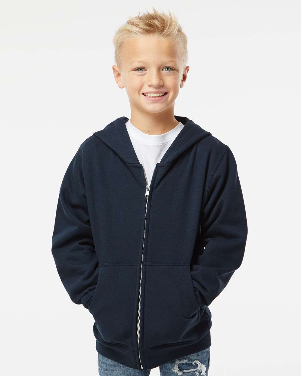 Independent Trading Co. SS4001YZ Youth Midweight Full-Zip Hooded Sweatshirt