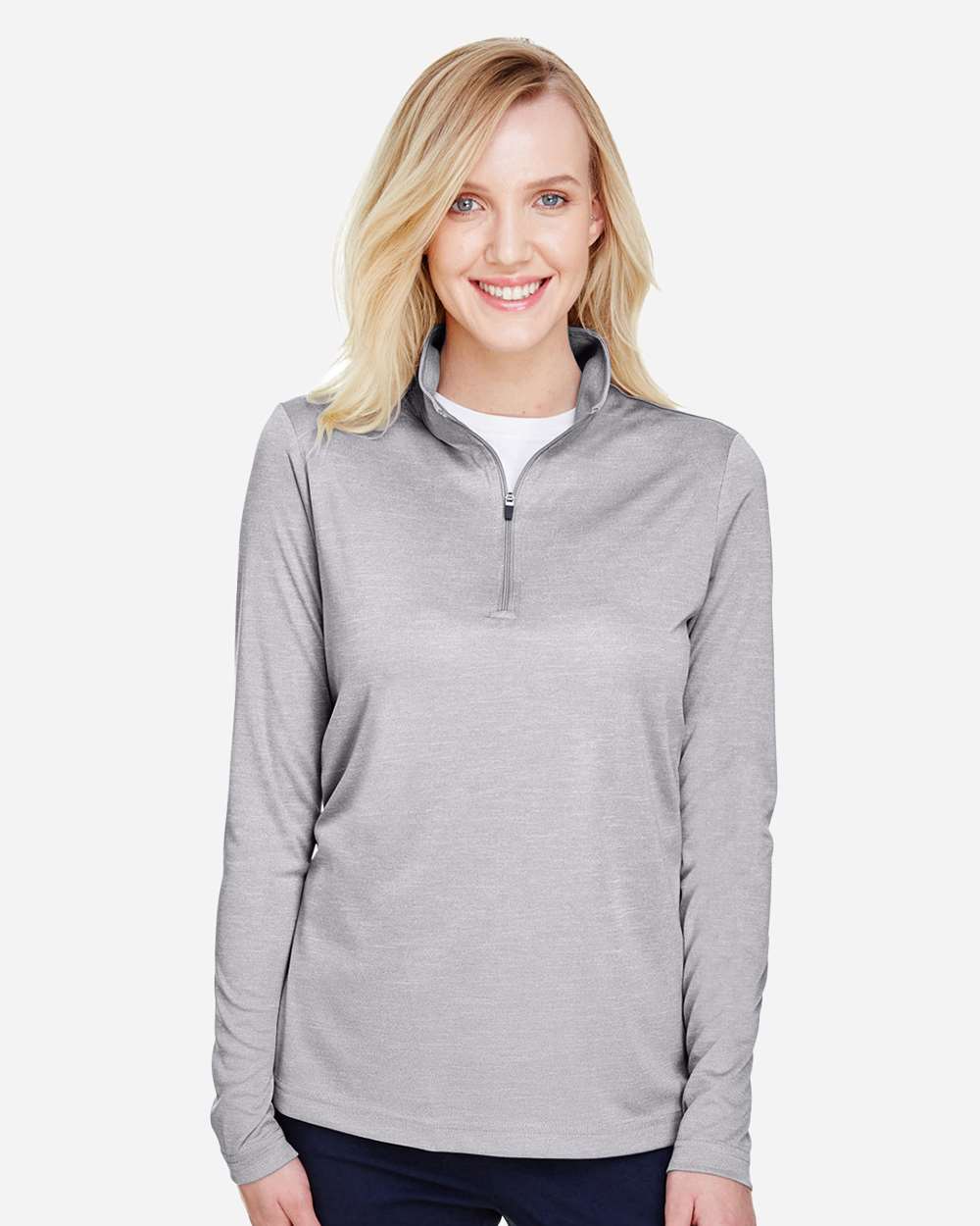 Team 365 TT31HW Women's Zone Sonic Heather Performance Quarter-Zip Pullover