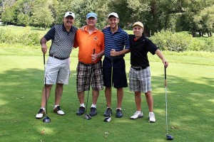 golfers at a tournament
