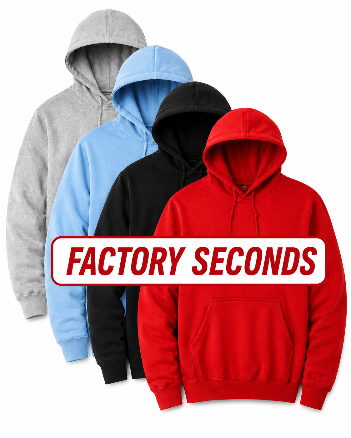 Asst Colors | Adult Pullover Hoods Factory Seconds *No Returns*