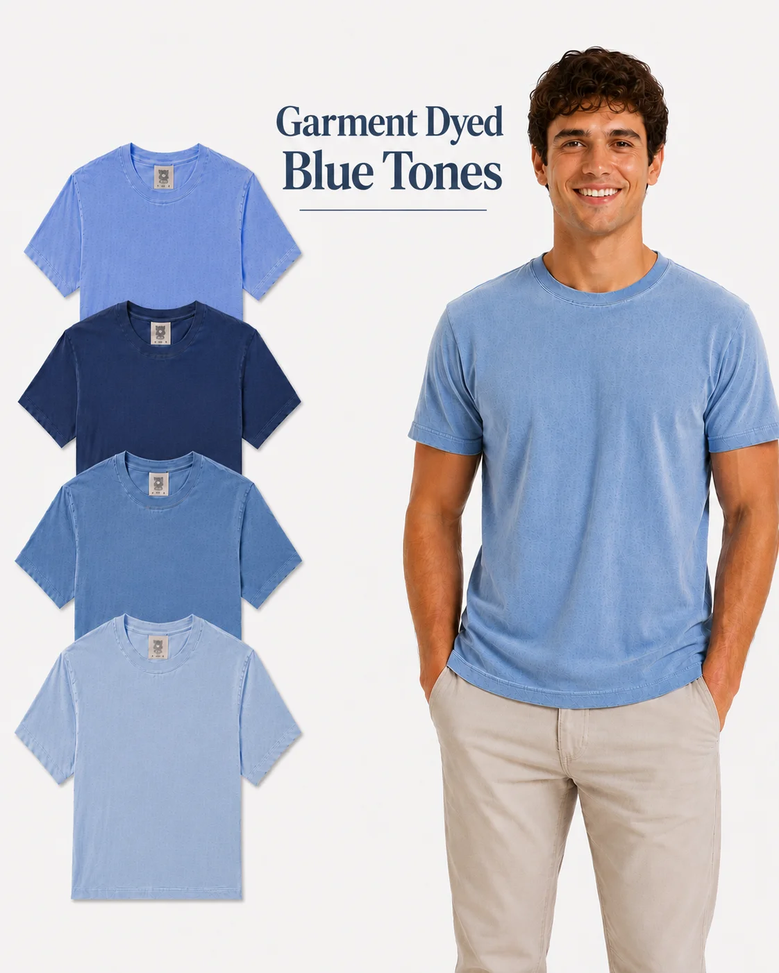Blue | Garment-Dye T-Shirts TAG Certified™ Irregular