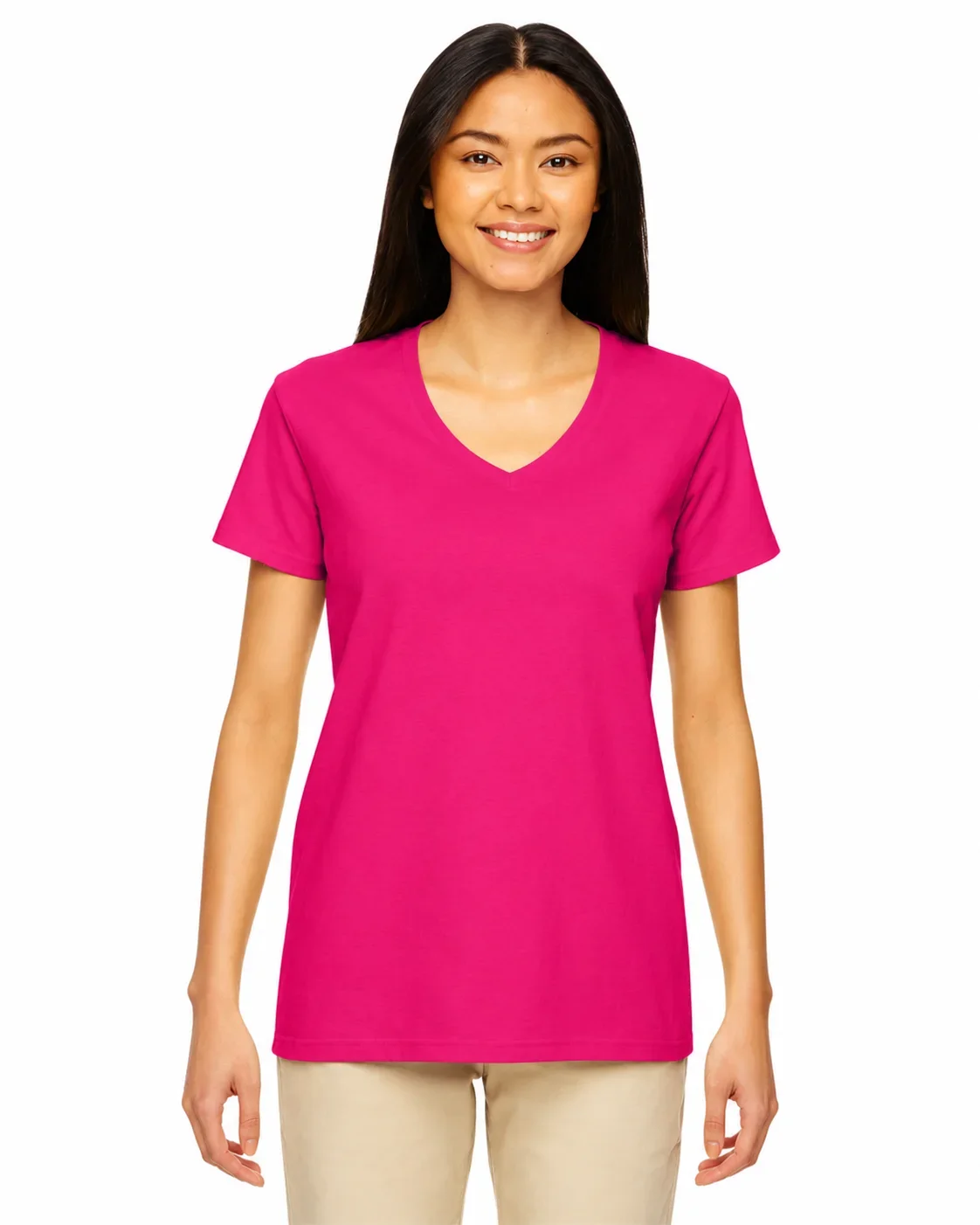 Gildan 5V00L Women's Heavy Cotton™ V-Neck T-Shirt
