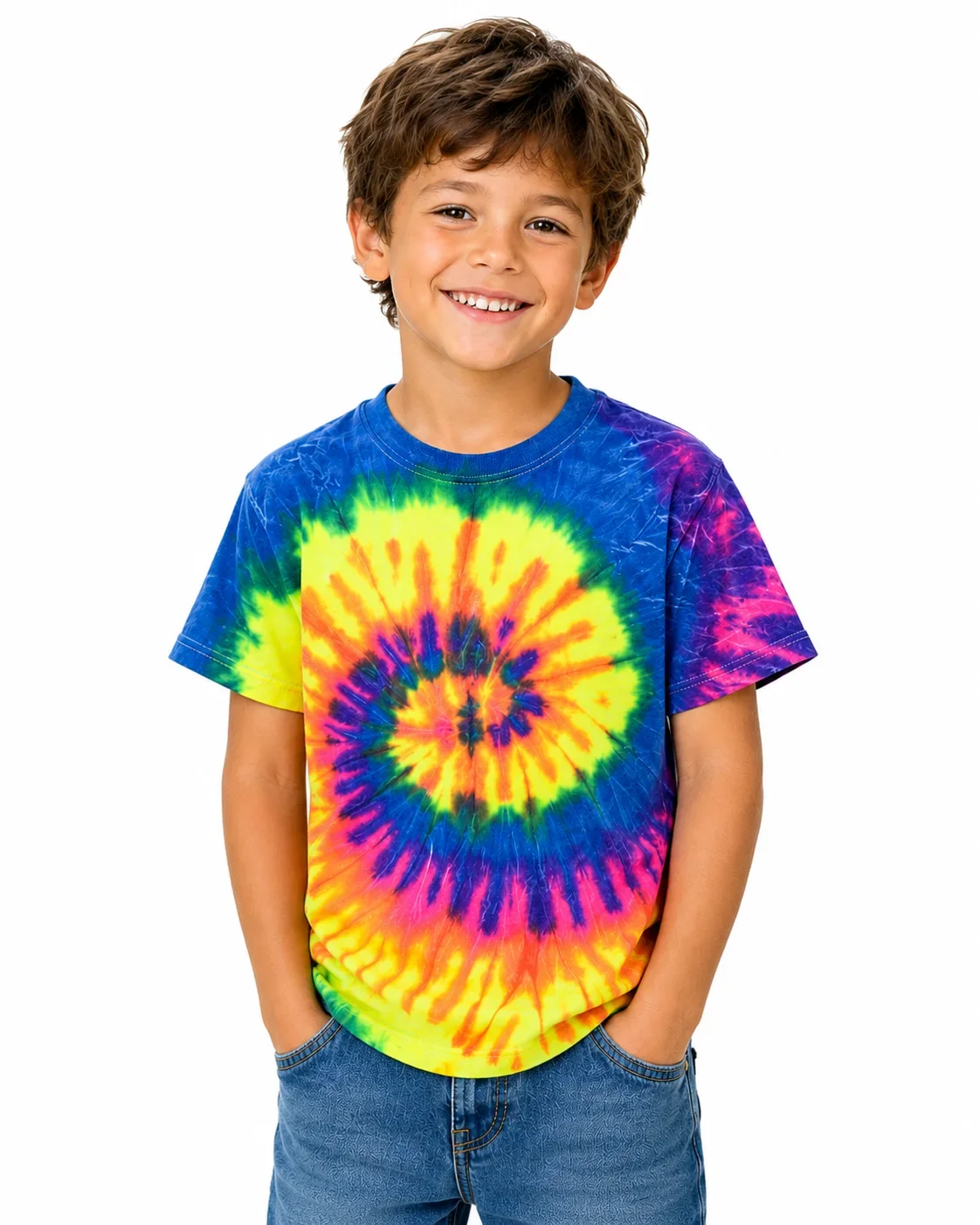 Neon Rainbow | Kids Tie Dye T-Shirts