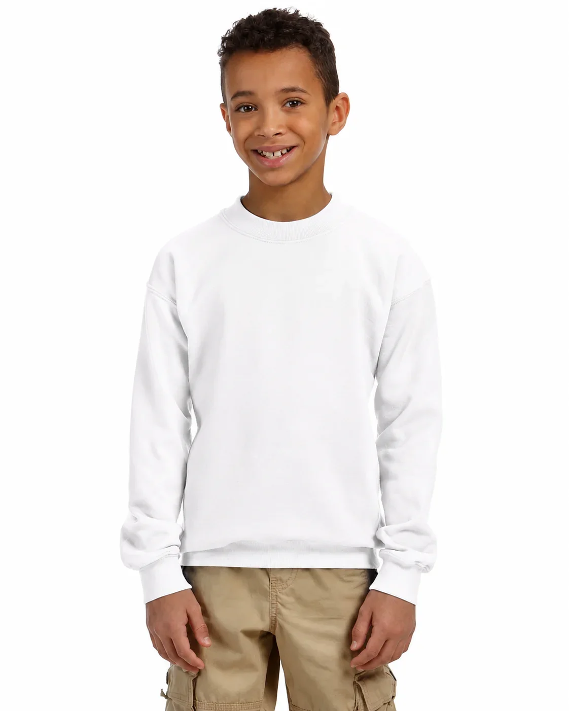 White | Kids Crew Sweatshirt TAG Certified™ Irregular